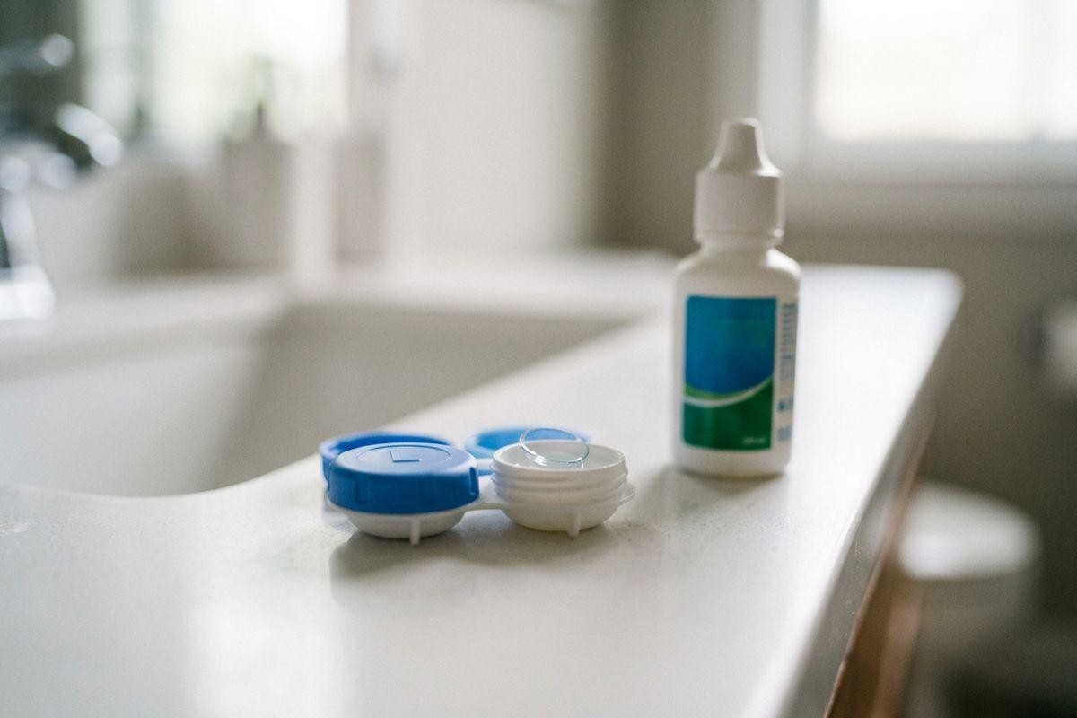 contact-lens-case-with-one-lid-open-showing-a-lens-inside-beside-a-small-eye-dro Contact lens case with one lid open showing a lens inside beside a small eye dro